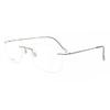 Rimless Rectangle Shiny Gunmetal SmaRtbuy Collection Henny Rt 009 C3 Fashion Unisex Eyeglasses