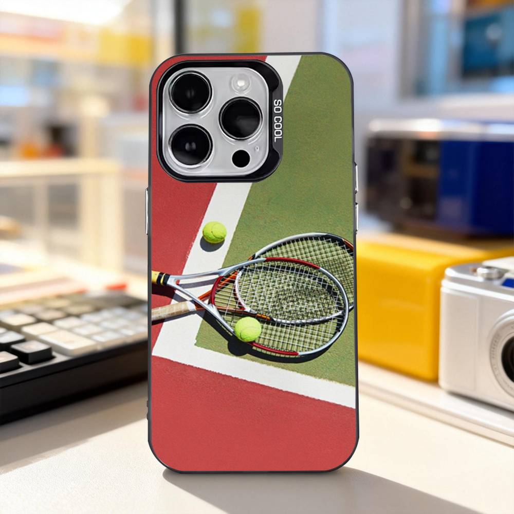 

Спортивный Чехол для Телефона Т-Теннис Cool Для iPhone 17,16,15,14,13,12,11,Pro,XS,Max,Plus,Mini,SE4,E IMD Матовый Черный iPhone14ProMax