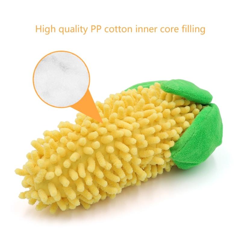 Dogs Realistic Vegetable Squeaky Toy for Aggressive Chewer Plush Teether Toy for Training Cleaning Interactively Toy