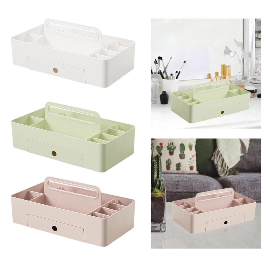 Tragbare Box 8 Fächer Kosmetikhalter Bürobedarf Arbeitsplatte Make-up Schreibtisch Badezimmer Multifunktionaler Caddy Organizer