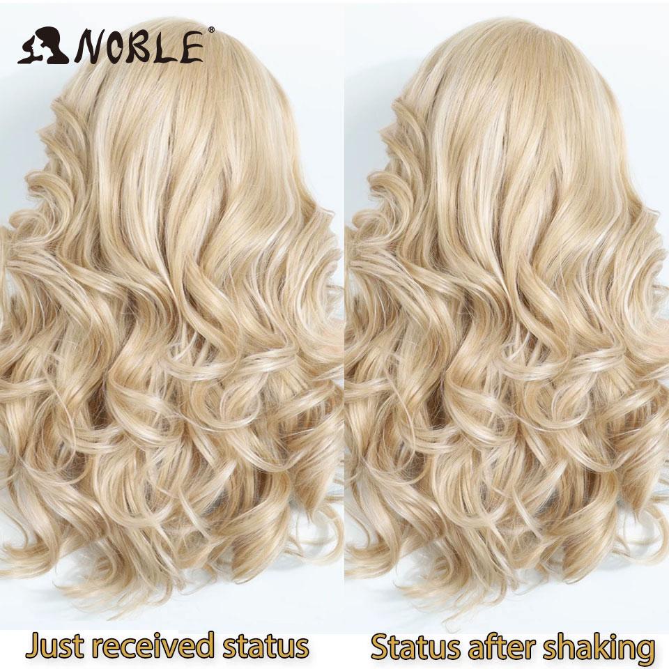 Noble Synthetic Lace Front Wigs For Women Body Wave Lace Wig 22 Inche Ombre Chocolate Brown Blonde Wigs Cosplay Lace Front Wig