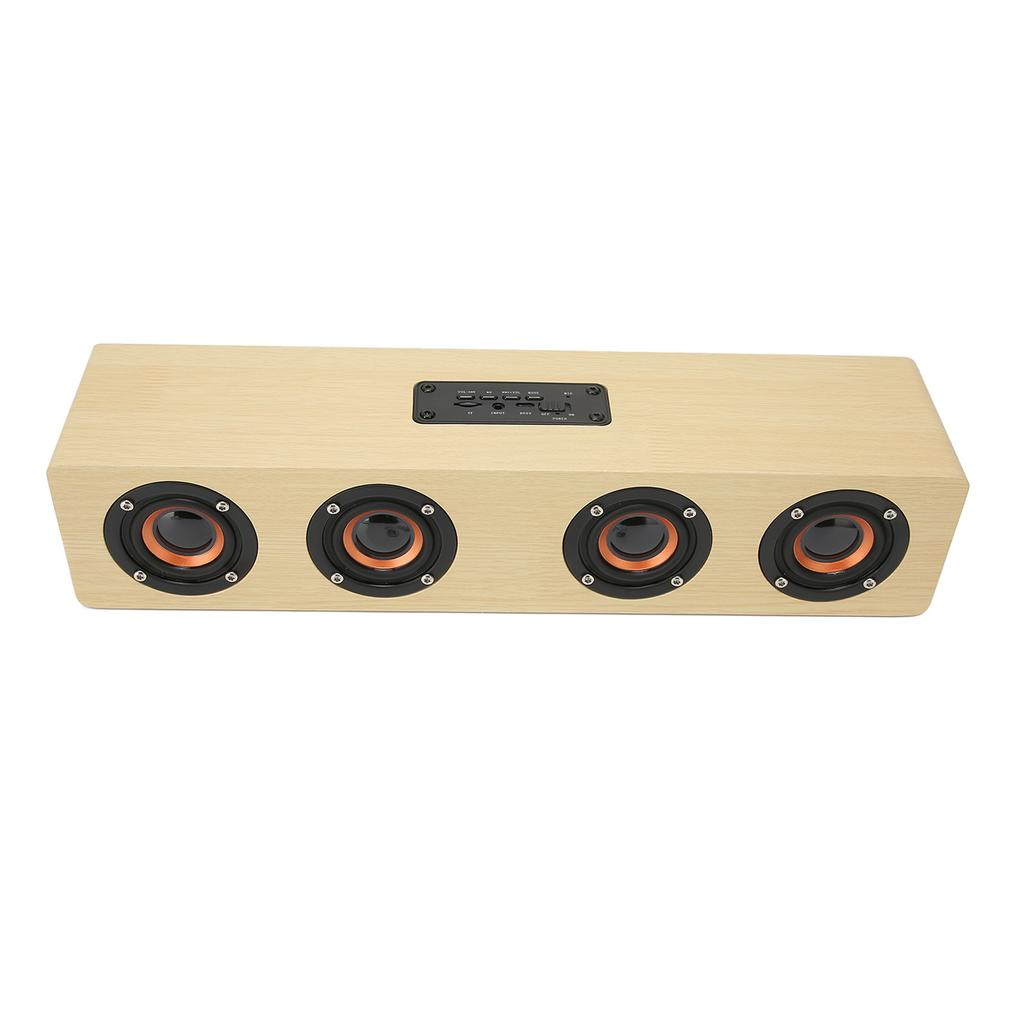 Wooden Bluetooth Speaker Stereo Hands Free Calling Heavy Bass Desktop Wireless Speaker for