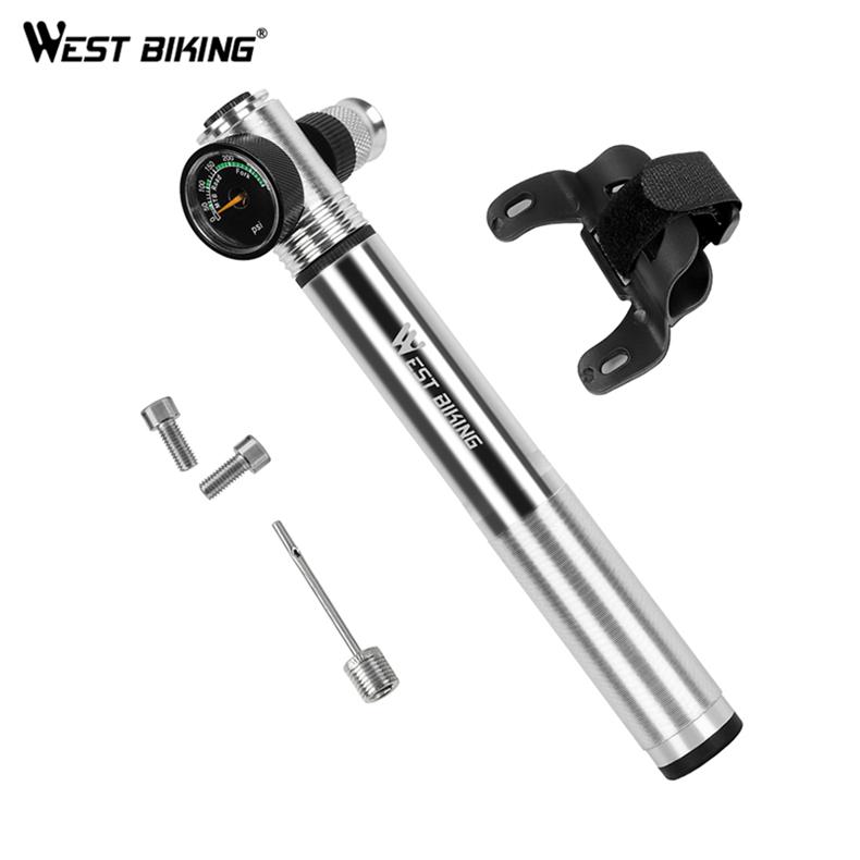 WEST BIKING Small Mini Cycling Bike Inflator Air Pumps Cycling Small Bicycle Bike Mini Bicycle Tire Portable Hand Air Pump