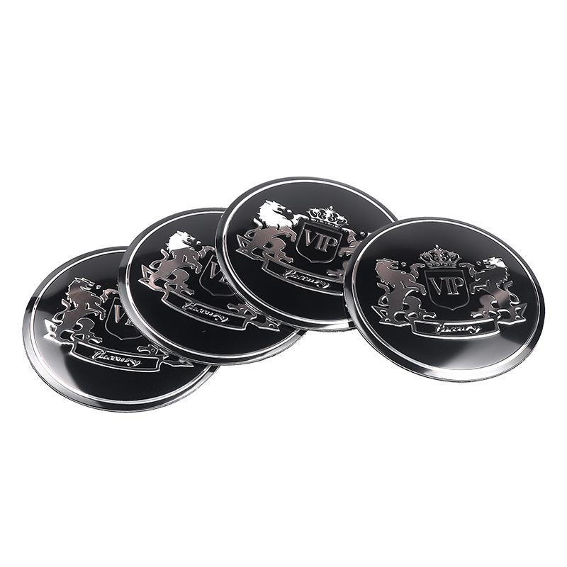 Car Styling 4Pcs/set 56mm Lion VIP Lion Emblem Wheel Center Cap Sticker Decoration Decal