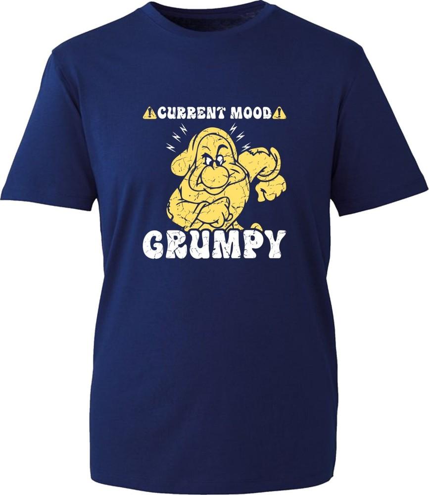 Current Mood Grumpy Funny Tshirt Cartoon Lovers Grandpa Gift For Top S