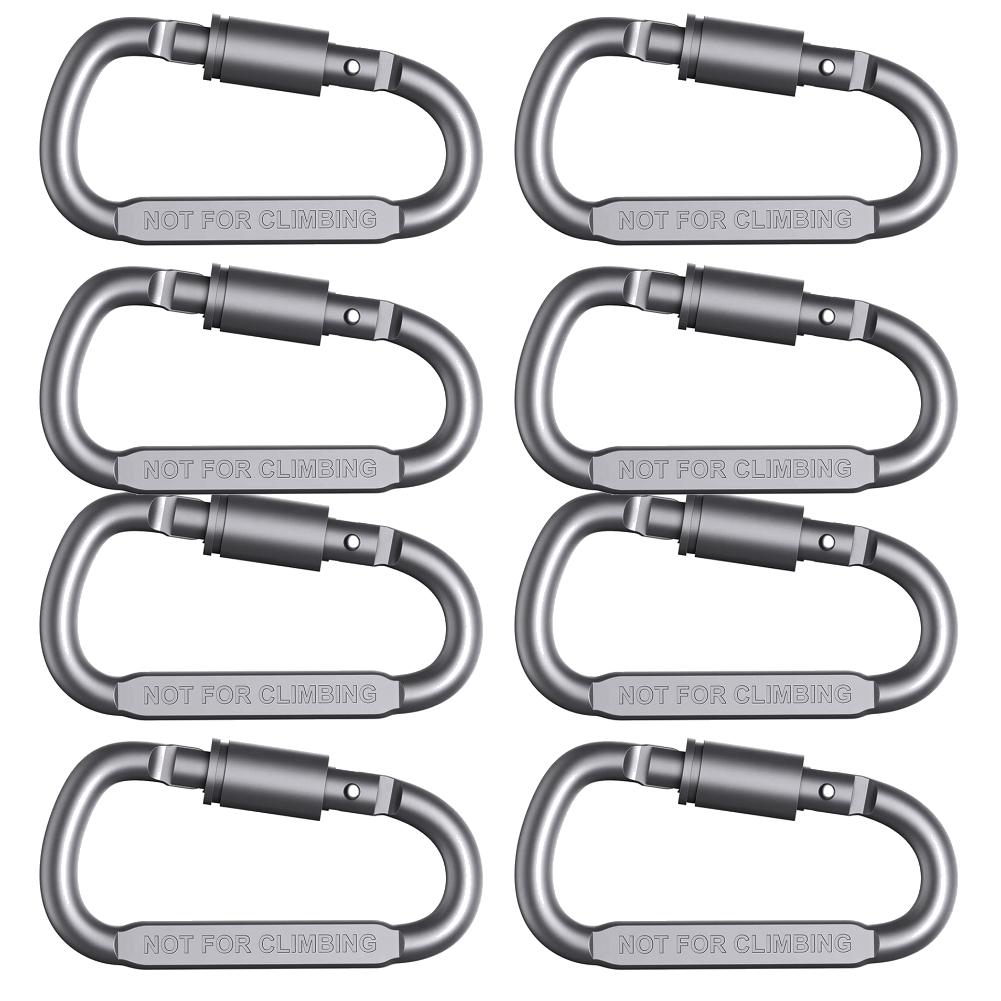 2-20Pcs Mini Carabiner Clips Alluminum Alloy D-ring Buckle Spring Snap Clip Hooks Keychain Carabiner for Keys Climbing Tools