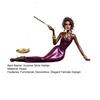 Figurine Dame Porte-encens Résine Sculpture Féminine Élégante Porte-bâtonnet d'encens Support d'encens Décoratif pour Décoration Maison Bureau Idée Cadeau Pendaison de crémaillère