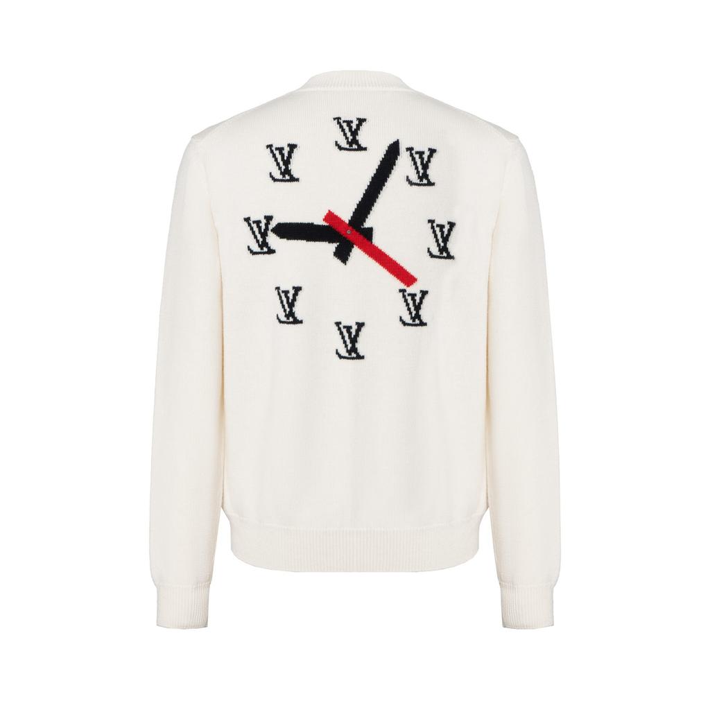 LOUIS VUITTON Intarsia Clock Sweater 1A8P4C