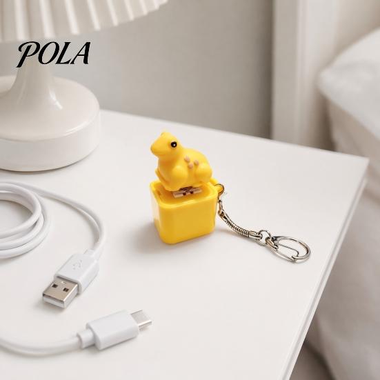 Brelok do kluczy zabawka łagodząca lęk 1/2/3/4 szt. Klawiatura Fidget z dźwiękiem, Ładowalny mewa kliker na palce przenośna zabawka ze światłami, Żaba przycisk