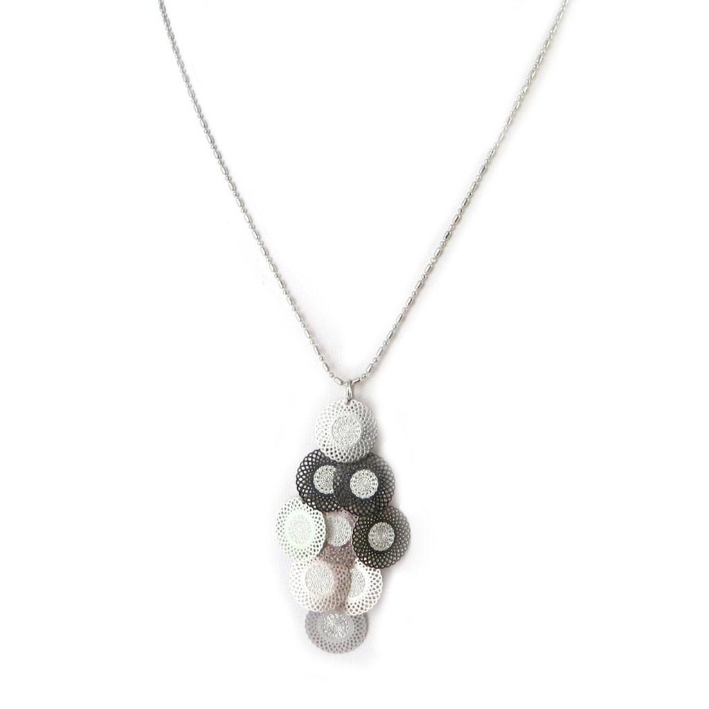 Les Trésors De Lily [N8199] - Silver 'Carmen' Designer Necklace