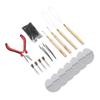 Hair Extension Tool Kit Silicone Rings Hair Pliers Pulling Needle Hook Needle Transparent Heat Prote