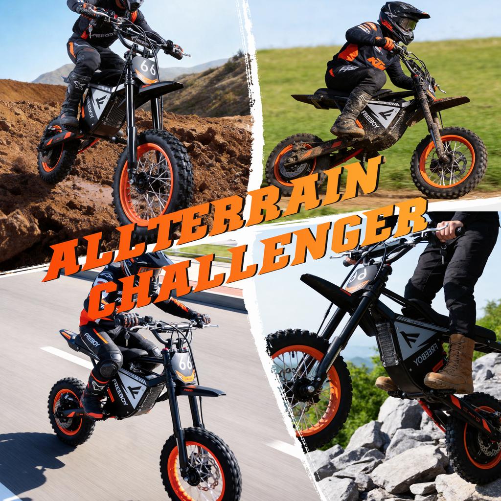Bicicleta Eléctrica FREEBOY Y66 Motor de 3000W Batería 48V30AH Bicicleta Eléctrica Velocidad Máxima: Bicicleta Eléctrica Todo Terreno con Ruedas Anchas de 55KM/H 12/10 Pulgadas