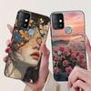 For Infinix Hot 10 Case Silicone Cute Cat Fashion Flowers Luxury Painted Back Cover For Inifnix Hot 10 Phone Case X682B X682C