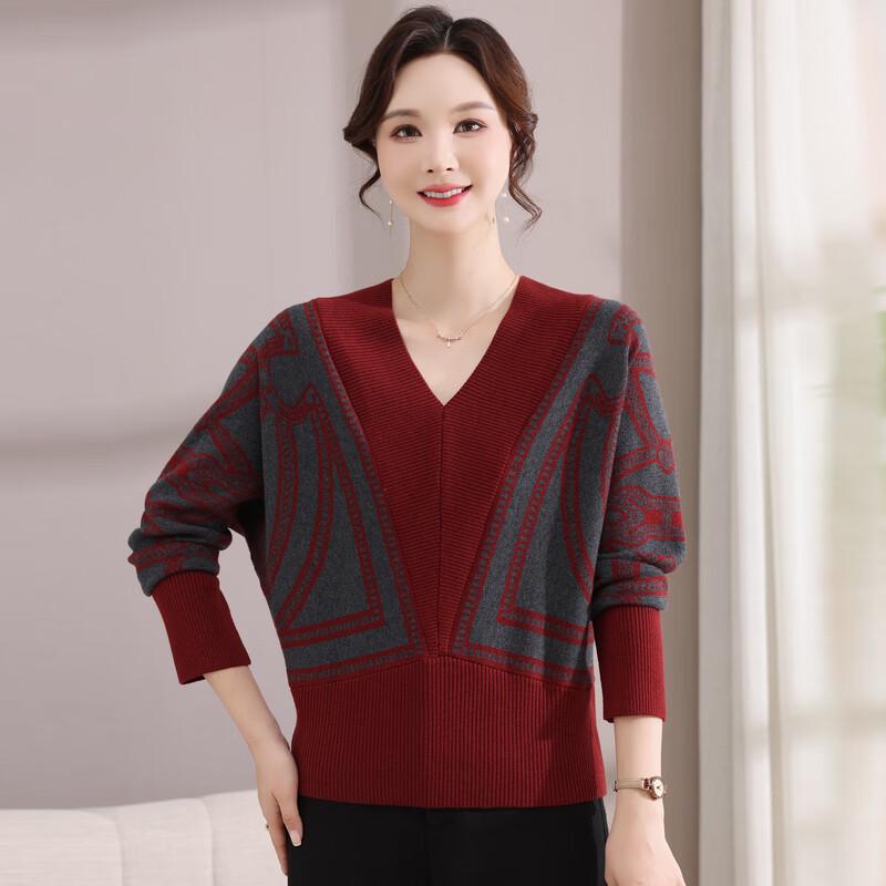 YUZHAOLIN Women's Spring V-Neck Knit Sweater