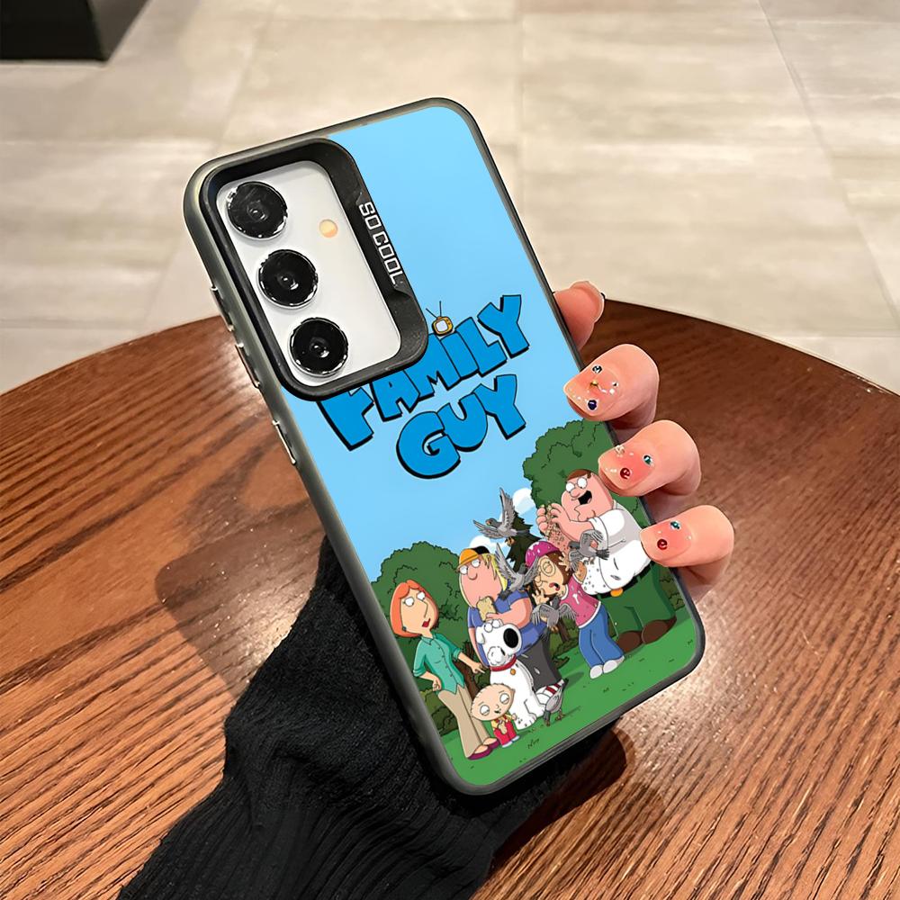 F-Family Guy Phone Case For Samsung Galaxy S26 S25 S24 S23 S22 S21 S20 Ultra Plus Fe colored silver Cover Galaxy S25 Ultra