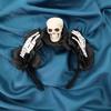 Halloween Decor Skull Head Headband Simulation Flower Gothic Flower Hairband  Photography Props