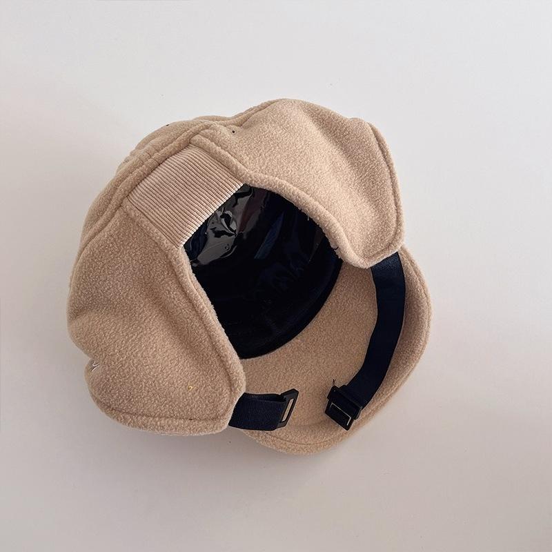 1 European American Style Childrens Plush Ear Protection Baseball Cap Suitable Retro Versatile Outdoor Commuting in Winter