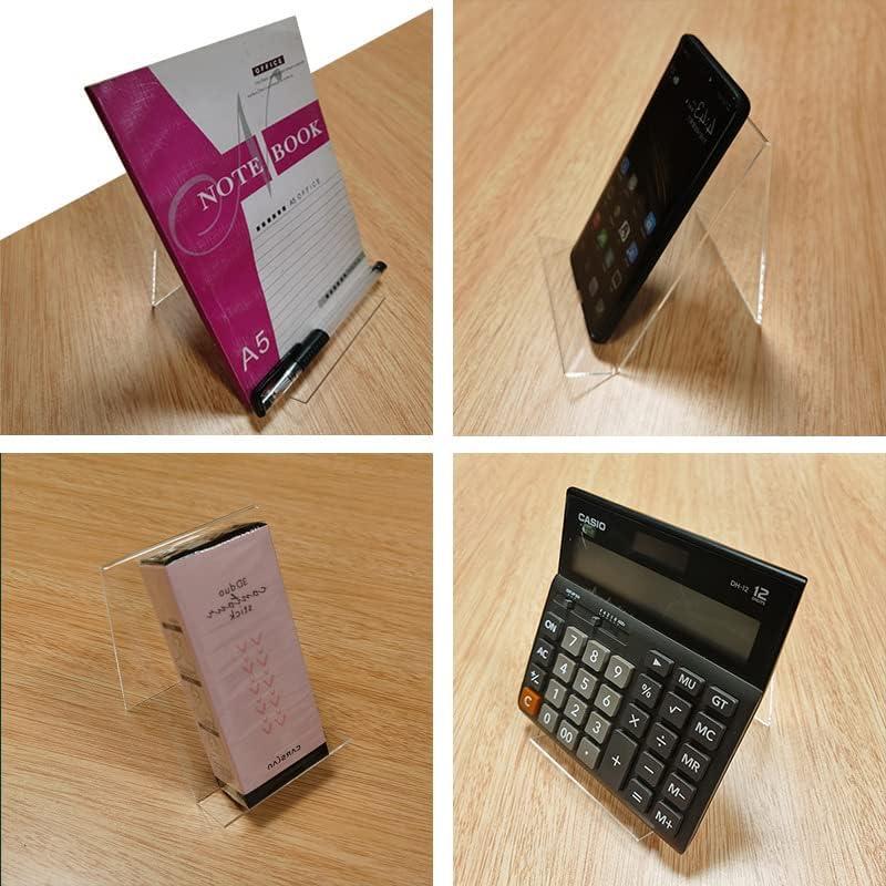 Acrylic Honpo Book Stand, Tabletop Acrylic Stand, Display Stand, Set of 6, Record Stand, Book Stand, Will Not Fall Down, Stylish (Clear)