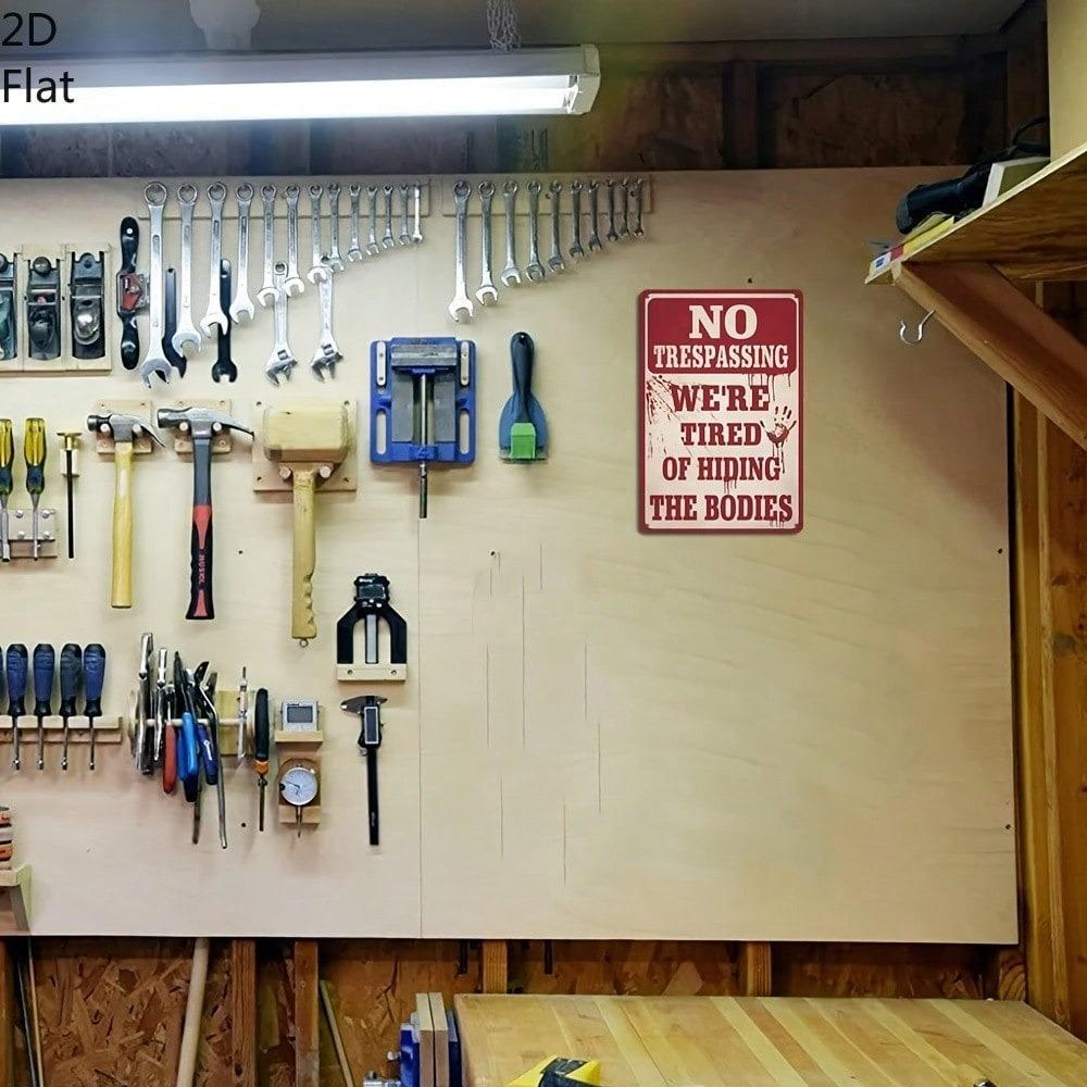 Funny Vintage No Entry Tin Sign Metal Wall Decor 8x12 Inch Man Cave Bar Garage Art