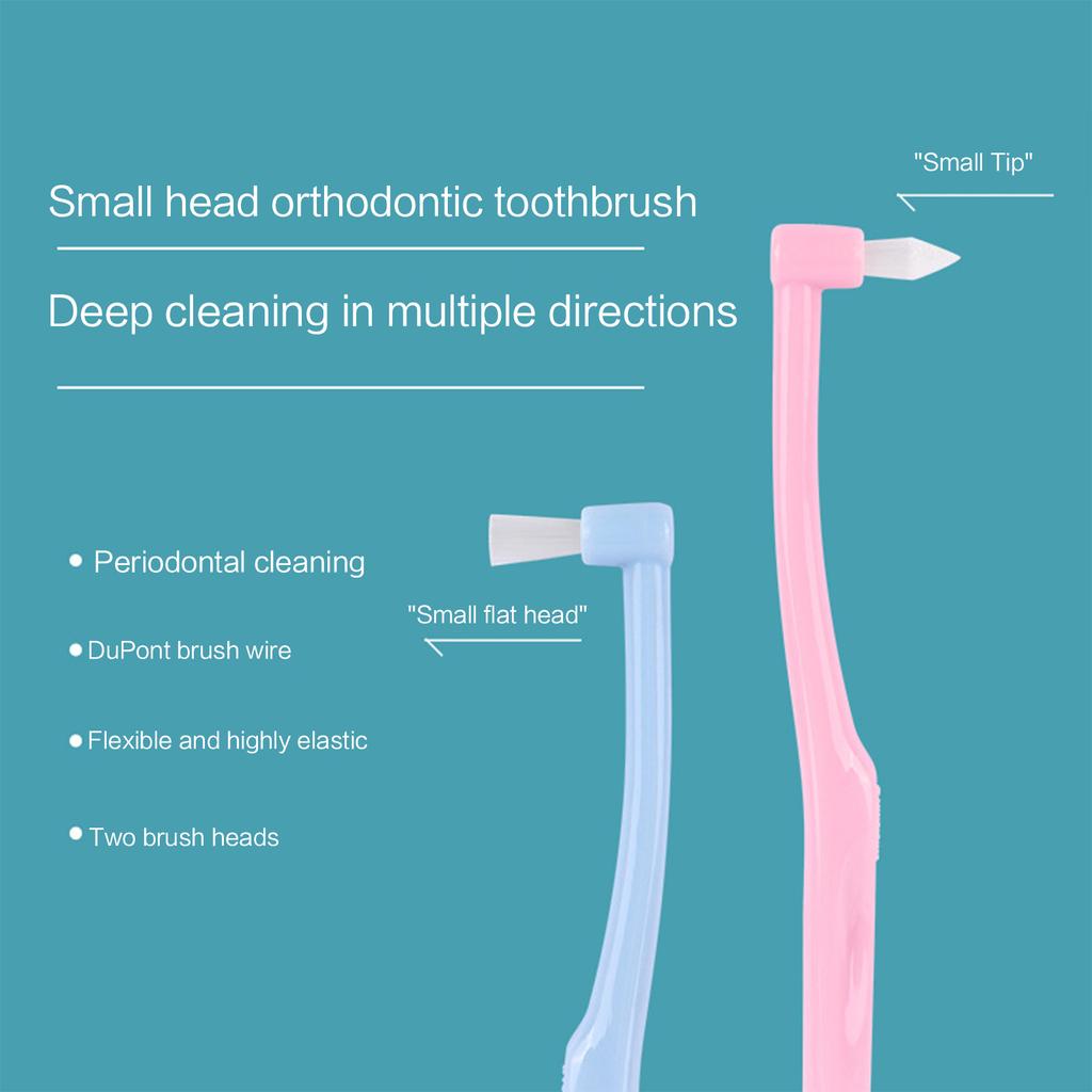 Interdental Brush For Dental Orthodontic Clean Between Teeth Cleaning Tools Soft Micro Brushes Pointed/Flat Head