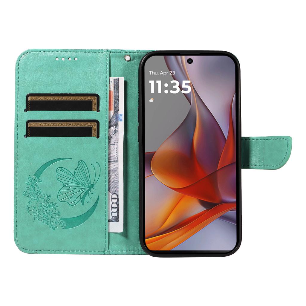 For Motorola Moto G75 5G Case Butterfly Pattern Leather Wallet Flip Phone Cover
