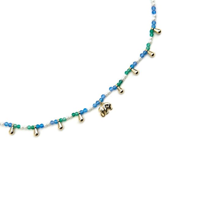 Collier Luxenter en argent 925 et finition on or 18 carats - Dirhum