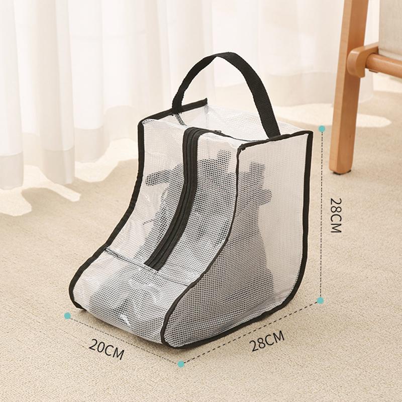 

Boots Storage Bag Transparent PVC Mesh Zipper Closure Dustproof Moistureproof Protection Holder Bag for Women s Long Boots