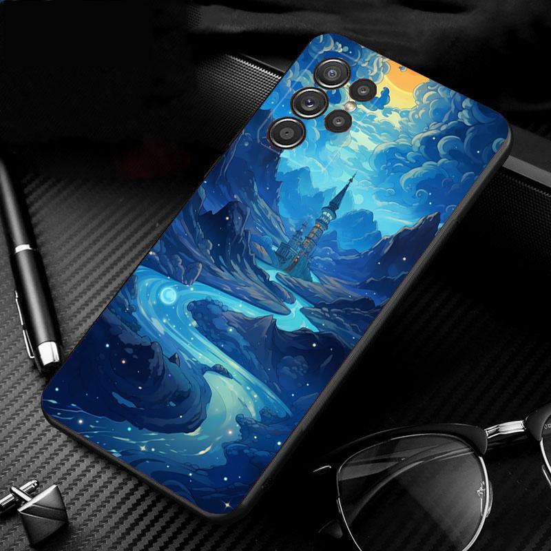 Sceneary Landscape Moon Phone Case For Samsung A52S A21S A33 A23 A13 A14 A32 A52 A53 A54 A51 A71 A15