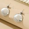 Women's Earrings Retro Round Texture Earrings Fashion Ladies Earrings
