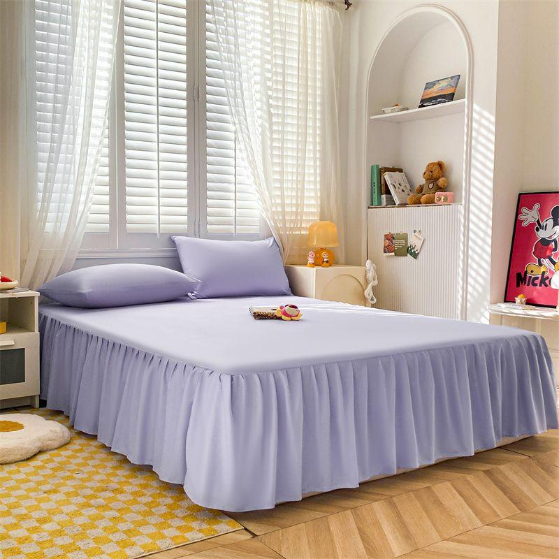 Bed Skirt Simple Fashion Modern Skin-friendly Dust-proof Bedspread Comfortable Bedroom Ruffles Protector Bedcover Korean Sheets
