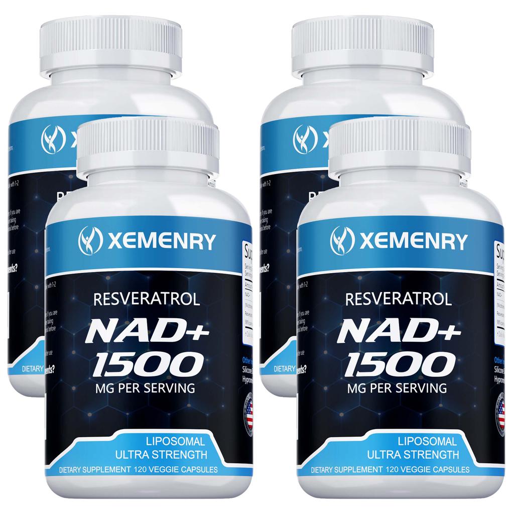 Liposome NAD+ Capsules, Resveratrol, 1500mg High Concentration Per Serving, Suitable for Both Men and Women.