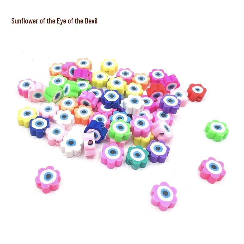 Colorful Fruit & Smiley Face Polymer Clay Beads Bracelet DIY Jewelry Accessories