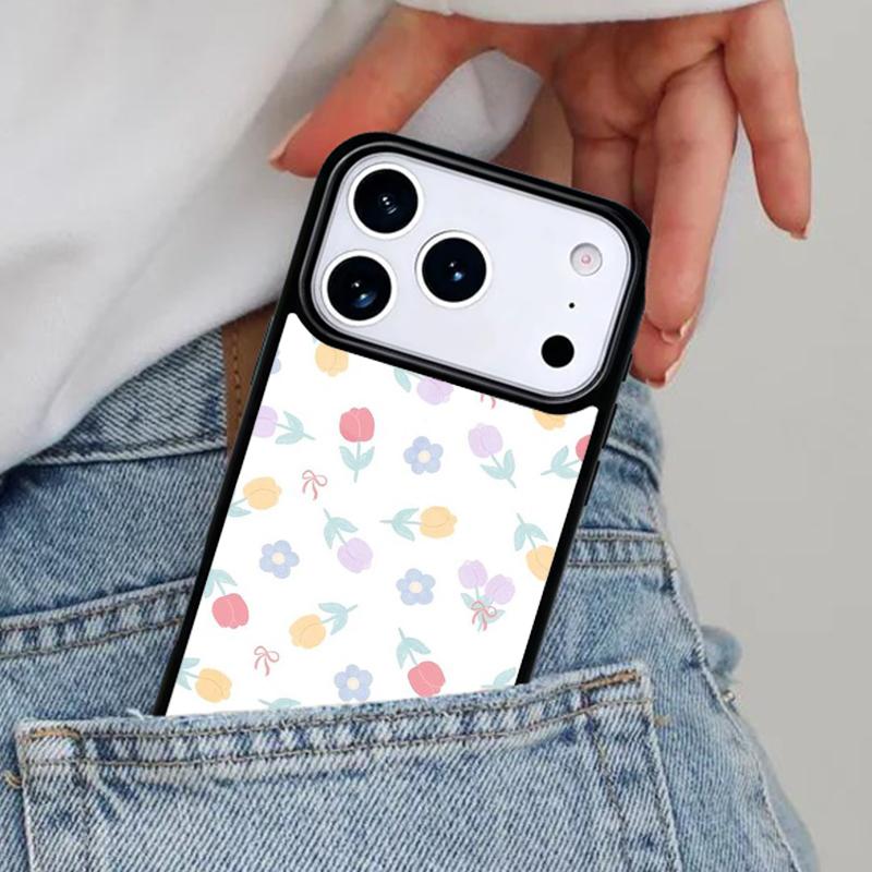 Tulips Flower Spring Phone Case for iPhone 17ProMax 12 13 14 15 16e 17 Pro Max Plus Air Cover