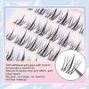 10 Filas/Caja Belleza de Pestañas Pestañas en Grupo para Ojos Pestañas Individuales DIY Estilo Coreano Cosplay Fibra Artificial Negro