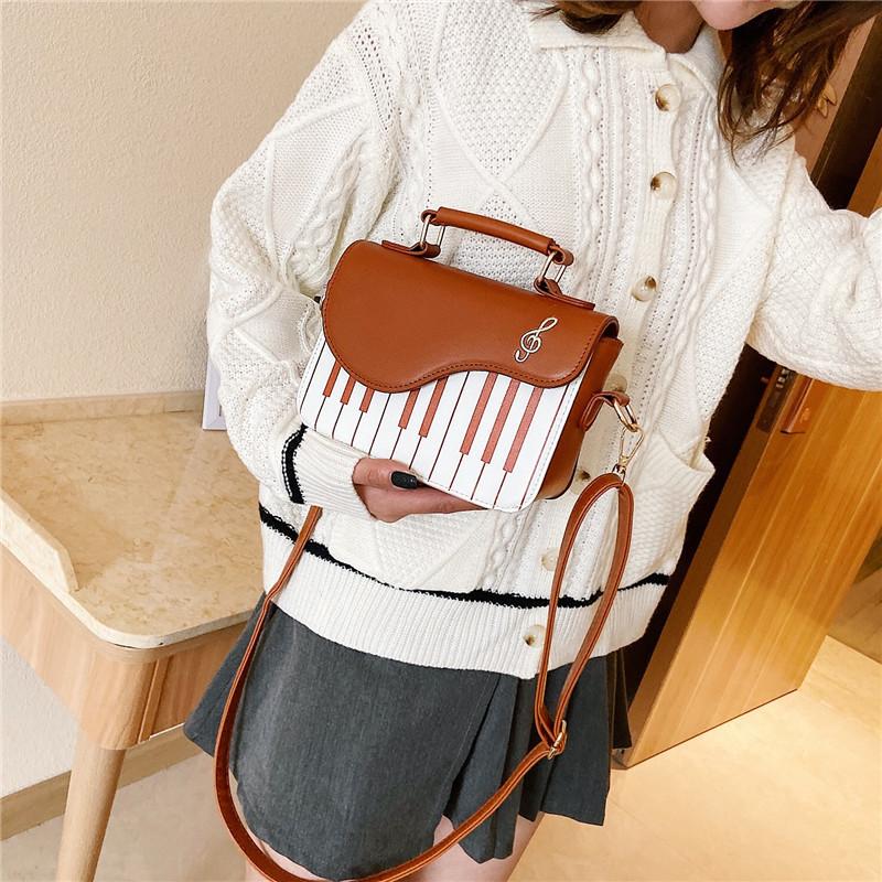 Korean Piano Design Women Shoulder Bags PU Leather Messenger Bag Handbag Fashion Corssbody Bag Pocket Coin Purse Package