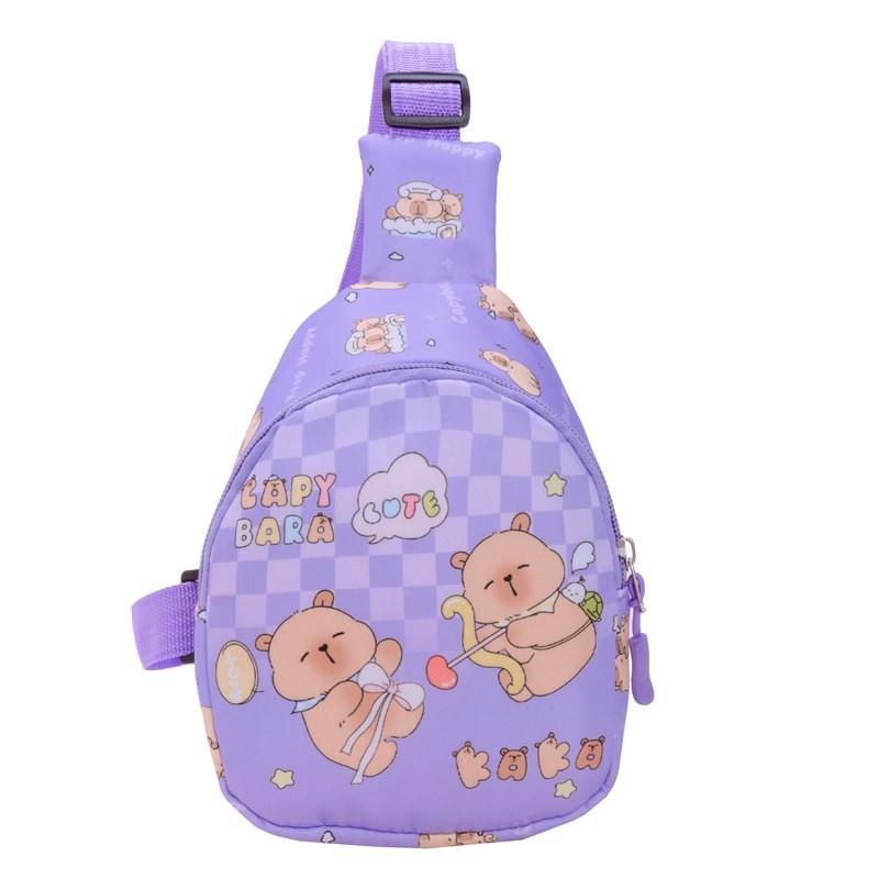 Capybara Animal Pattern Single Shoulder Crossbody Chest Bag Fashion Kids Gift