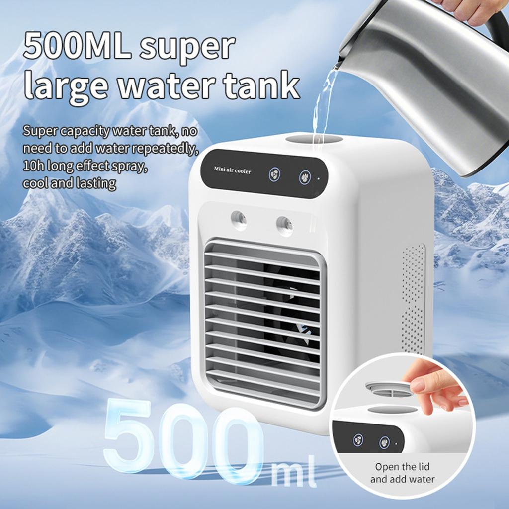 Portable Conditioners, 25W Rechargeable Portable AC Unit 2 Cool Spray, Personal Fan With 2 Speeds, Small Room Conditioners For Bedroom,Outdoor