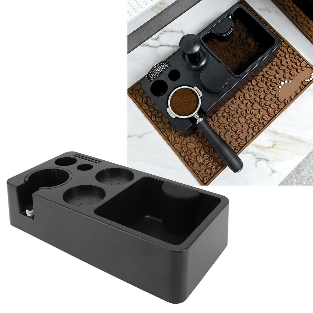 Detachable Design Coffee Tamping Station Black Espresso Organizer Espresso Accessories