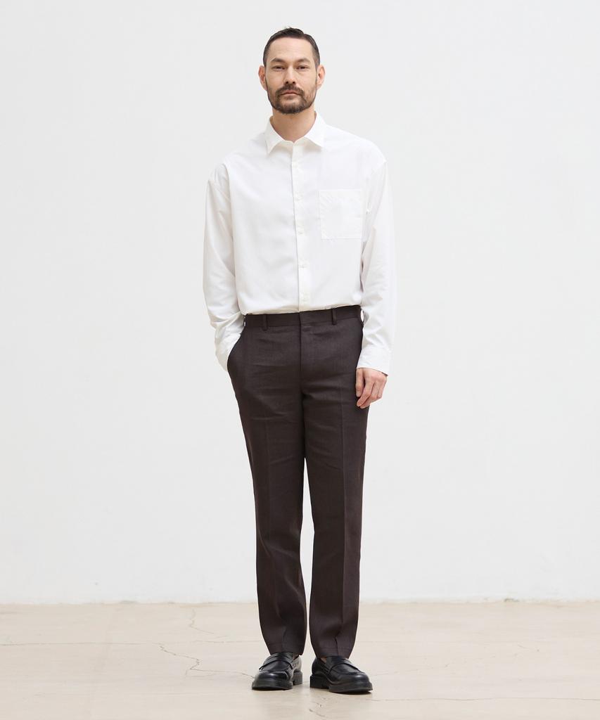 STCO Italy Fabio Linen & Wool Formal Pants_Brown (Classic Fit)_Sslwb95Csh