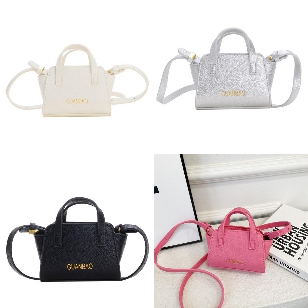 Fashionable Korean Style Mini Shoulder Bag For Kids In Trendy Solid Colors