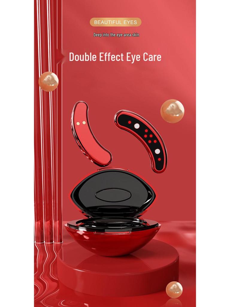 Magnetic Eye Massager for Dark Circles: Beauty Device with Vibration Therapy and Eye Patches