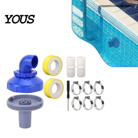 360 Grad schwenkbare Pooldüse drehbare Düse, Einlassanschluss Schwimmbecken Wasserauslass Poolrücklauf für Intex Spa Ausguss Ersatzteile Zubehör