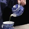 Jingdezhen-modro-bílá porcelánová konvice, čínská čajová souprava Kungfu, domácí keramická konvice na Puer, servisní konvice, roztomilé čajové nádobí
