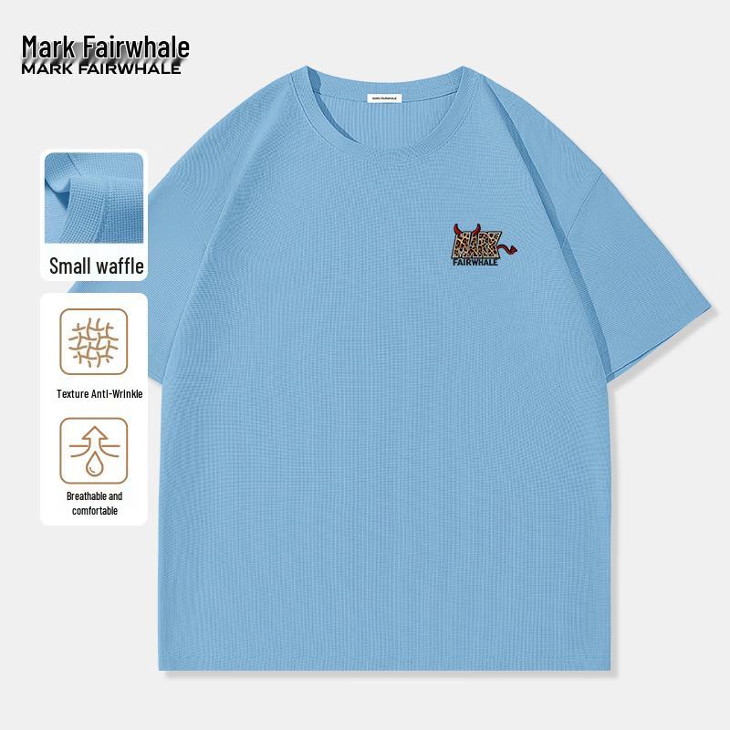 MARK FAIRWHALE Men's Waffle Knit Short Sleeve T-Shirt
