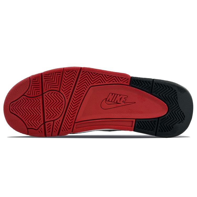 Nike Flight Legacy Mid top Vintage Basketball Shoes Unisex Black White Red BQ4212-100(Team40-)
