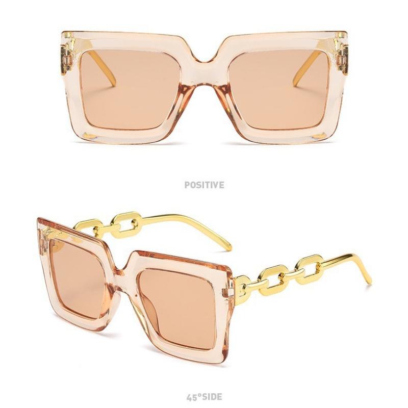 Large Frame Chain Sunglasses Women's New Square Fashion Trend Glasses