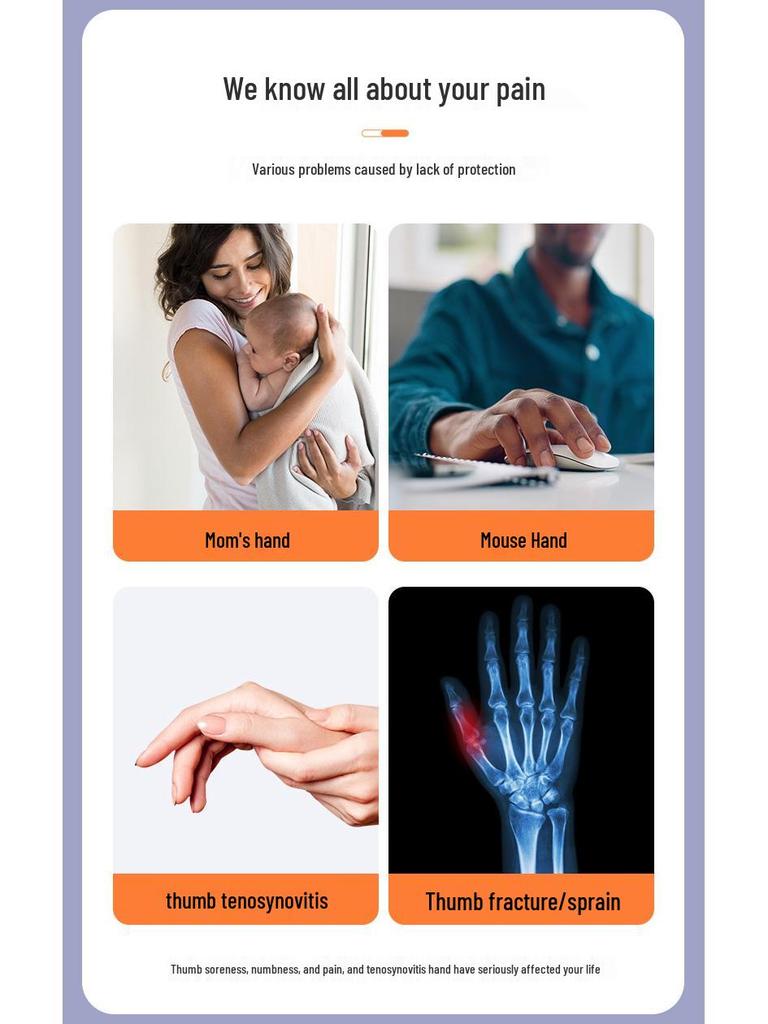 Tenosynovitis Wrist Support: Thumb Protector and Anti-Sprain Compression Wristband HW041