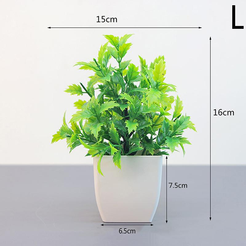 Artificial Bonsai Green Fake Plant Eucalyptus Flower Potted Plant For Indoor Outdoor Home Bedroom Garden Decoration Supplies