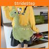 Girls Cartoon Dinosaur Plush Crossbody Bag With Shoulder Strap Soft Toy Bag For Daily Outfits