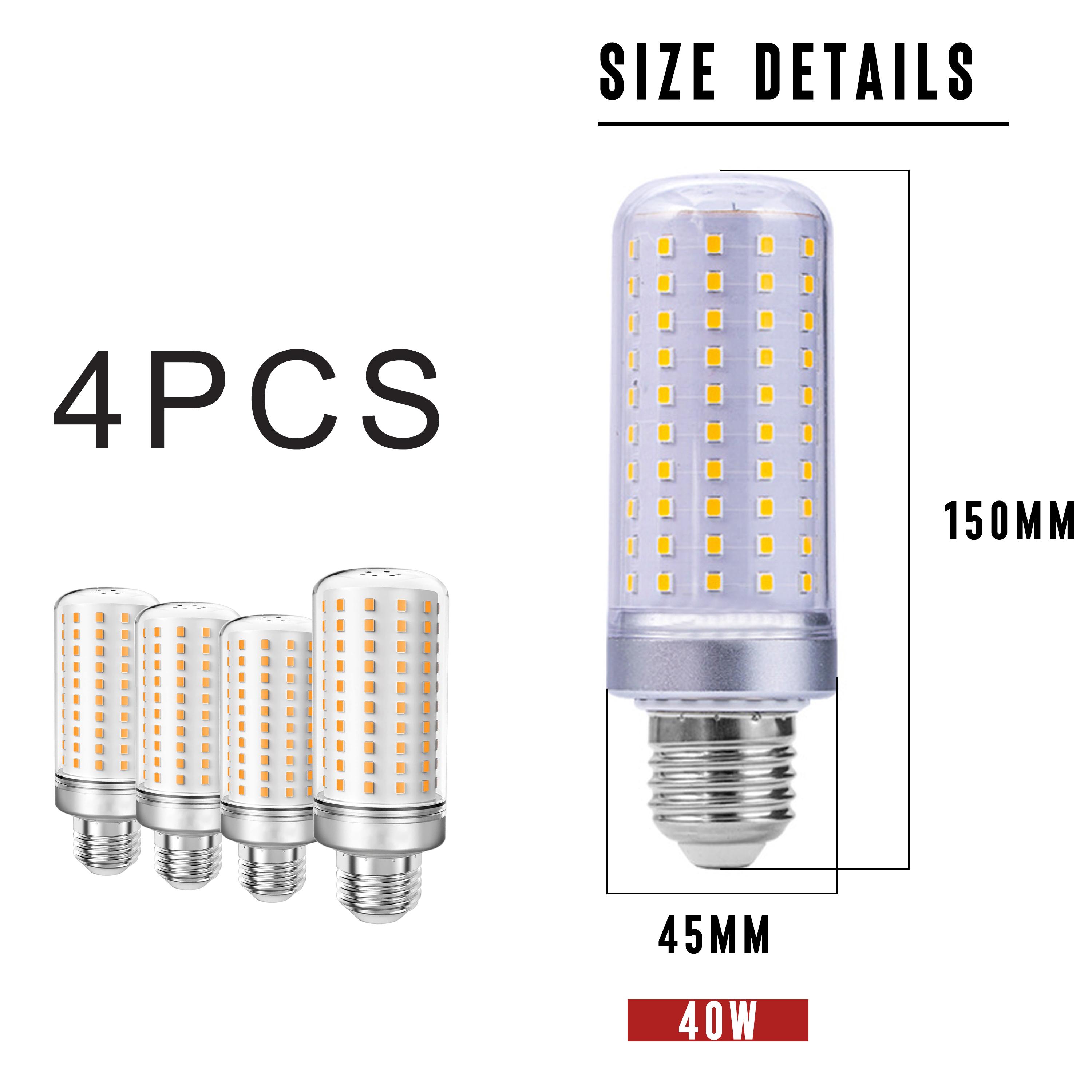 

4 шт. ультра яркая светодиодная кукурузная лампа 25 Вт 40 Вт AC85-265 В E27 Lampara без мерцания холодная белая лампа Bombillas для домашнего освещения люстры 4pcs 40W Led Corn Bulb холодный белый